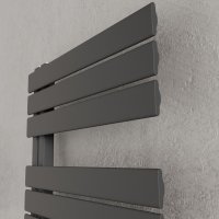 H01 ALRONA Anthrazit 50 x 164 cm Badheizkörper Mittelanschluss seitlich offen