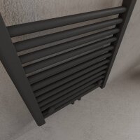H04 ALPIYA Anthrazit 50 x 120 cm Badheizkörper Mittel- und Seitenanschluss gerade