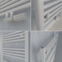 H04 ALPIYA Weiß 50 x 140 cm Badheizkörper Seitenanschluss gerade