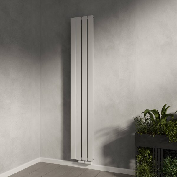 H08 LAVA ECO Vertikal Doppellagig Weiß 30 x 180 cm Paneelheizkörper Mittel- und Seitenanschluss