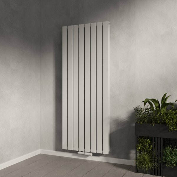 H08 LAVA ECO Vertikal Doppellagig Weiß 53 x 160 cm Paneelheizkörper Mittel- und Seitenanschluss