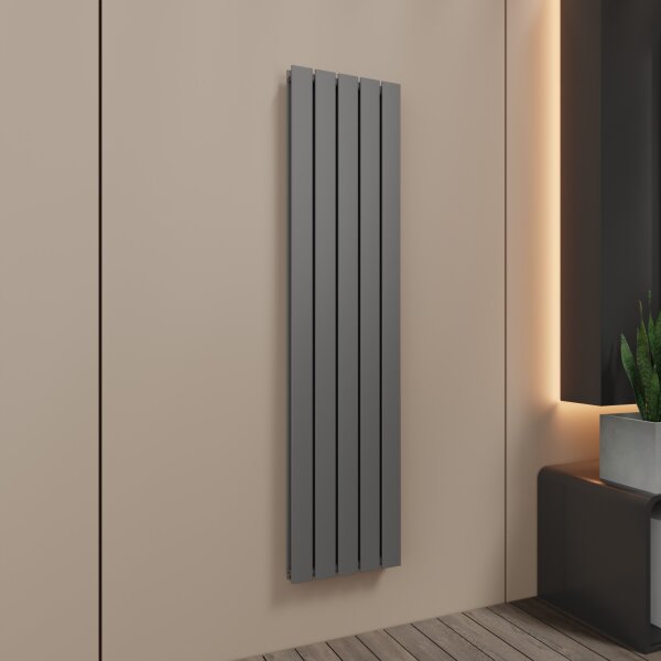 H08 LAVA ECO Vertikal Doppellagig Weiß 38 x 160 cm Paneelheizkörper Mittel- und Seitenanschluss