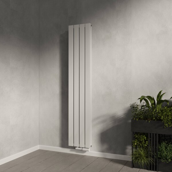 H08 LAVA ECO Vertikal Doppellagig Weiß 30 x 160 cm Paneelheizkörper Mittel- und Seitenanschluss