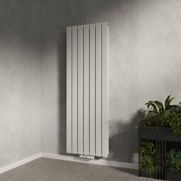 H08 LAVA ECO Vertikal Doppellagig Weiß 53 x 160 cm Paneelheizkörper Mittel- und Seitenanschluss