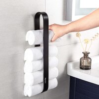 Gästehandtuchhalter selbstklebend Schwarz Matt 30 cm