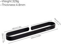 Gästehandtuchhalter selbstklebend Schwarz Matt 30 cm