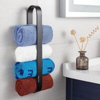 Gästehandtuchhalter selbstklebend Schwarz Matt 40 cm