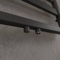 H05 ZEBRA Anthrazit 50 x 182 cm Badheizkörper Mittel- und Seitenanschluss