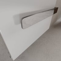 H06 SOLARA Weiß 61 x 150 cm Badheizkörper Mittel- und Seitenanschluss inkl. 2 Handtuchhalter
