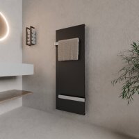 H06 SOLARA Schwarz 53 x 150 cm Badheizkörper Mittel-...