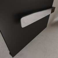 H06 SOLARA Schwarz 61 x 150 cm Badheizkörper Mittel- und Seitenanschluss inkl. 2 Handtuchhalter