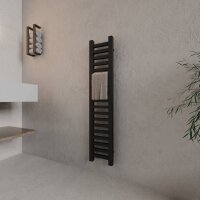 H07 LUMIRA Schwarz 20 x 100 cm Badheizkörper...