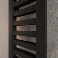 H07 LUMIRA Schwarz 20 x 140 cm Badheizkörper Seitenanschluss