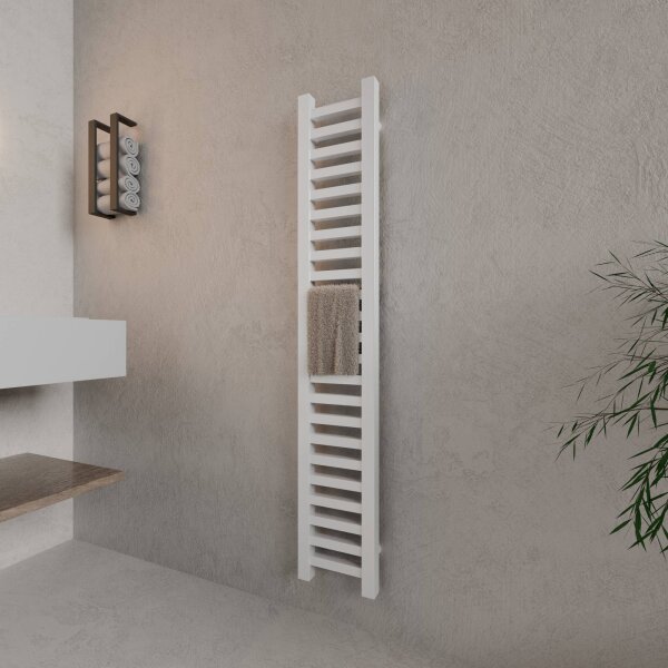 H07 LUMIRA Weiß 20 x 140 cm Badheizkörper Seitenanschluss
