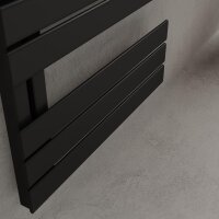 H01 ALRONA Schwarz 60 x 180 cm Badheizkörper Mittelanschluss seitlich offen