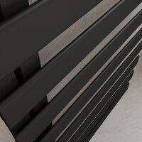 H02 PREMIUM ALRONA Schwarz 60 x 160 cm Badheizkörper Mittelanschluss seitlich offen