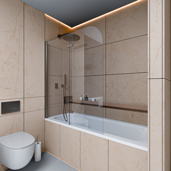 Badewannenaufsatz Silber 120 x 140 cm