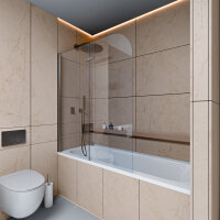 Badewannenaufsatz Silber 120 x 140 cm