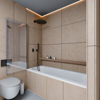 Badewannenaufsatz Silber 120 x 140 cm