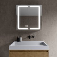 Beleuchteter Spiegelschrank 65 x 65 cm