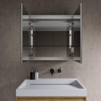 Beleuchteter Spiegelschrank 65 x 65 cm