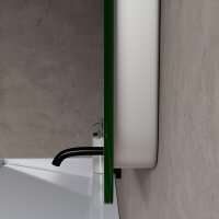 LED Spiegel mit Uhr 120 x 60 cm