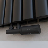 H11 TAYLOR Horizontal Doppellagig Schwarz 100 x 60 cm Paneelheizkörper Mittel- und Seitenanschluss