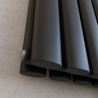 H11 TAYLOR Horizontal Doppellagig Schwarz 100 x 60 cm Paneelheizkörper Mittel- und Seitenanschluss