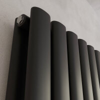H11 TAYLOR Horizontal Doppellagig Schwarz 120 x 60 cm Paneelheizkörper Mittel- und Seitenanschluss