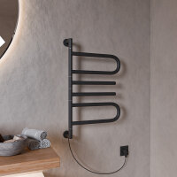 H15 PLUG-AND-HEAT Design Schwarz 46 x 75 cm Handtuchwärmer Elektrisch