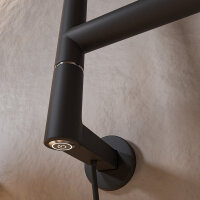 H15 PLUG-AND-HEAT Design Schwarz 46 x 75 cm Handtuchwärmer Elektrisch