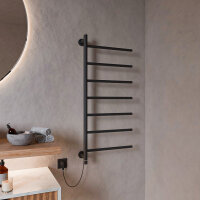 H18 PLUG-AND-HEAT Schwarz 50 x 100 cm Handtuchwärmer...