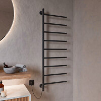 H18 PLUG-AND-HEAT Schwarz 50 x 140 cm Handtuchwärmer...