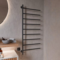 H18 PLUG-AND-HEAT Schwarz 60 x 140 cm Handtuchwärmer...