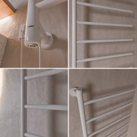 H18 PLUG-AND-HEAT Weiß 60 x 100 cm Handtuchwärmer Elektrisch seitlich offen