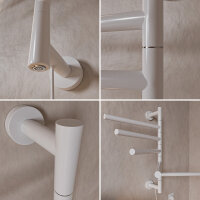 H19 PLUG-AND-HEAT schwenkbar Weiß 51 x 62 cm Handtuchwärmer Elektrisch
